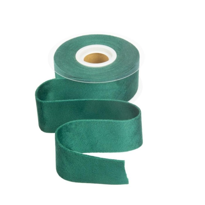 NASTRO VELLUTO DOPPIO MM40 X 7MT VERDE SCURO